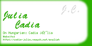 julia cadia business card